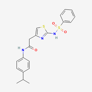 N-(4-isopropylphenyl)-2-(2-(phenylsulfonamido)thiazol-4-yl)acetamide