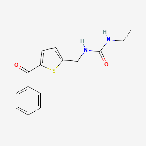 molecular formula C15H16N2O2S B2991200 1-((5-Benzoylthiophen-2-yl)methyl)-3-ethylurea CAS No. 1797963-29-1