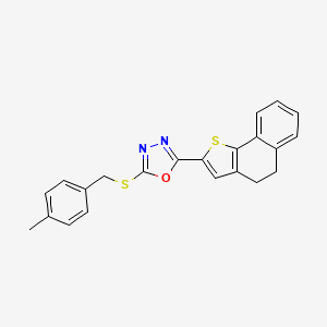 2-(4,5-Dihydronaphtho[1,2-b]thiophen-2-yl)-5-[(4-methylbenzyl)sulfanyl]-1,3,4-oxadiazole