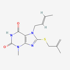 7-[(E)-but-2-enyl]-3-methyl-8-(2-methylprop-2-enylsulfanyl)purine-2,6-dione