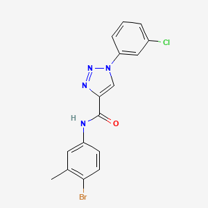 molecular formula C16H12BrClN4O B2991220 N-(4-bromo-3-methylphenyl)-1-(3-chlorophenyl)-1H-1,2,3-triazole-4-carboxamide CAS No. 1428349-03-4