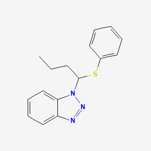 molecular formula C16H17N3S B2991227 1-[1-(Phenylsulfanyl)butyl]-1H-1,2,3-benzotriazole CAS No. 111098-62-5