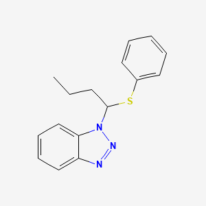 molecular formula C16H17N3S B2991227 1-(1-Phenylsulfanylbutyl)benzotriazole CAS No. 111098-62-5