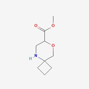 molecular formula C9H15NO3 B2991228 Methyl 8-oxa-5-azaspiro[3.5]nonane-7-carboxylate CAS No. 2287332-53-8