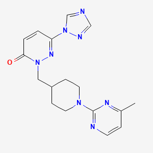 2-{[1-(4-methylpyrimidin-2-yl)piperidin-4-yl]methyl}-6-(1H-1,2,4-triazol-1-yl)-2,3-dihydropyridazin-3-one