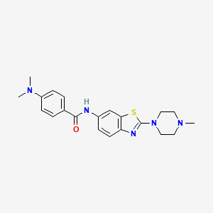 molecular formula C21H25N5OS B2991232 4-(dimethylamino)-N-(2-(4-methylpiperazin-1-yl)benzo[d]thiazol-6-yl)benzamide CAS No. 1105223-27-5