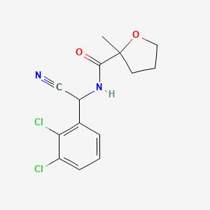 molecular formula C14H14Cl2N2O2 B2991234 N-[cyano(2,3-dichlorophenyl)methyl]-2-methyloxolane-2-carboxamide CAS No. 1797795-51-7