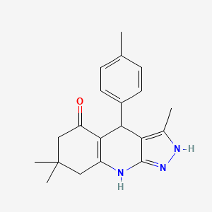 3,7,7-trimethyl-4-(4-methylphenyl)-2,4,6,7,8,9-hexahydro-5H-pyrazolo[3,4-b]quinolin-5-one