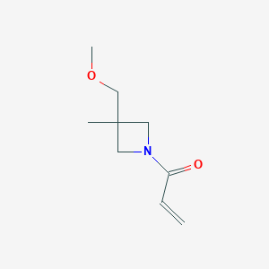 molecular formula C9H15NO2 B2991244 1-[3-(Methoxymethyl)-3-methylazetidin-1-yl]prop-2-en-1-one CAS No. 2224473-05-4