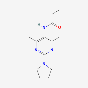 N-(4,6-dimethyl-2-(pyrrolidin-1-yl)pyrimidin-5-yl)propionamide