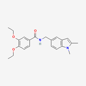 N-((1,2-dimethyl-1H-indol-5-yl)methyl)-3,4-diethoxybenzamide