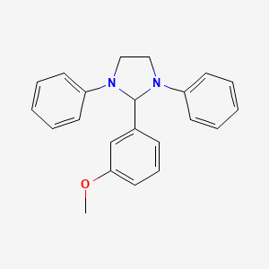 molecular formula C22H22N2O B2991283 2-(3-Methoxyphenyl)-1,3-diphenylimidazolidine CAS No. 349457-25-6