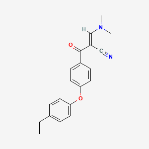 molecular formula C20H20N2O2 B2991295 (E)-3-(dimethylamino)-2-[4-(4-ethylphenoxy)benzoyl]-2-propenenitrile CAS No. 866152-30-9