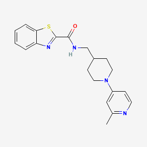 molecular formula C20H22N4OS B2991301 N-((1-(2-methylpyridin-4-yl)piperidin-4-yl)methyl)benzo[d]thiazole-2-carboxamide CAS No. 2034471-72-0