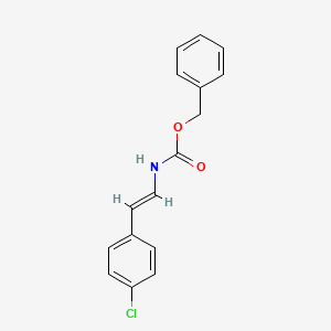 molecular formula C16H14ClNO2 B2991303 benzyl N-[(E)-2-(4-chlorophenyl)ethenyl]carbamate CAS No. 338413-41-5
