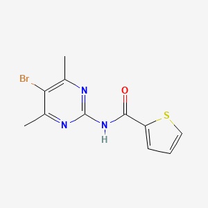 molecular formula C11H10BrN3OS B2991310 N-(5-溴-4,6-二甲基嘧啶-2-基)噻吩-2-甲酰胺 CAS No. 497060-01-2
