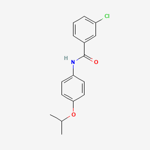 molecular formula C16H16ClNO2 B2991317 3-chloro-N-(4-isopropoxyphenyl)benzamide CAS No. 450390-51-9