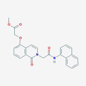 molecular formula C24H20N2O5 B2991333 Methyl 2-[2-[2-(naphthalen-1-ylamino)-2-oxoethyl]-1-oxoisoquinolin-5-yl]oxyacetate CAS No. 868224-88-8