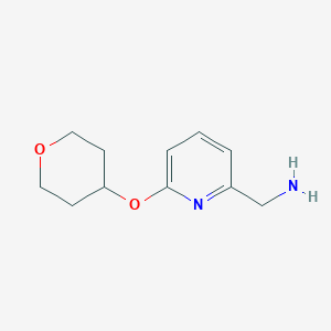 molecular formula C11H16N2O2 B2991379 [6-(Oxan-4-yloxy)pyridin-2-yl]methanamine CAS No. 1248404-56-9
