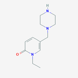 molecular formula C12H19N3O B2991384 1-ethyl-5-(piperazin-1-ylmethyl)pyridin-2(1H)-one CAS No. 1503856-61-8