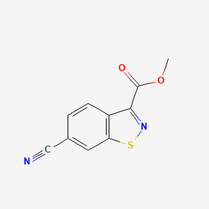 molecular formula C10H6N2O2S B2991420 Methyl 6-cyano-1,2-benzothiazole-3-carboxylate CAS No. 1989672-61-8