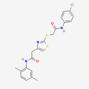 B2991499 N-(4-chlorophenyl)-2-((4-(2-((2,5-dimethylphenyl)amino)-2-oxoethyl)thiazol-2-yl)thio)acetamide CAS No. 953993-07-2