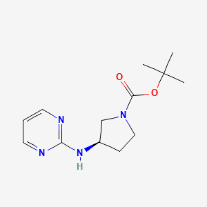 B2991506 (R)-3-(Pyrimidin-2-ylamino)-pyrrolidine-1-carboxylic acid tert-butyl ester CAS No. 1289585-45-0