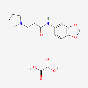 molecular formula C16H20N2O7 B2991508 N-(benzo[d][1,3]dioxol-5-yl)-3-(pyrrolidin-1-yl)propanamide oxalate CAS No. 1051941-27-5