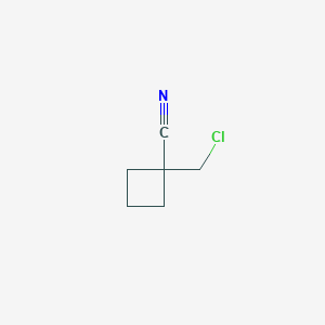 molecular formula C6H8ClN B2991522 1-(Chloromethyl)cyclobutane-1-carbonitrile CAS No. 869224-45-3