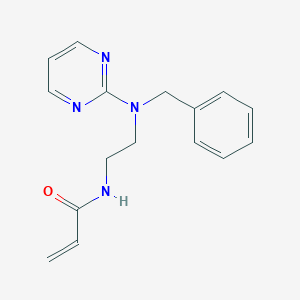 molecular formula C16H18N4O B2991598 N-[2-[Benzyl(pyrimidin-2-yl)amino]ethyl]prop-2-enamide CAS No. 2178338-90-2