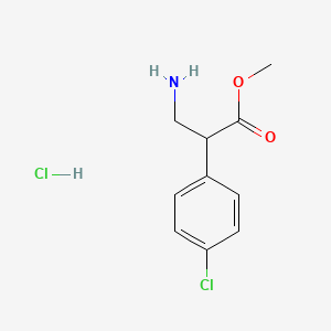 B2991689 Methyl 3-amino-2-(4-chlorophenyl)propanoate hydrochloride CAS No. 1001180-63-7