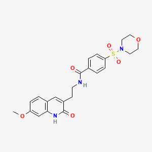 N-[2-(7-methoxy-2-oxo-1H-quinolin-3-yl)ethyl]-4-morpholin-4-ylsulfonylbenzamide