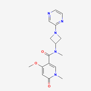 4-Methoxy-N,1-dimethyl-6-oxo-N-(1-pyrazin-2-ylazetidin-3-yl)pyridine-3-carboxamide
