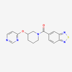 Benzo[c][1,2,5]thiadiazol-5-yl(3-(pyrimidin-4-yloxy)piperidin-1-yl)methanone