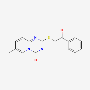7-Methyl-2-phenacylsulfanylpyrido[1,2-a][1,3,5]triazin-4-one