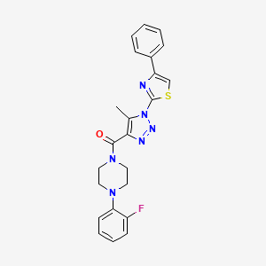 (4-(2-fluorophenyl)piperazin-1-yl)(5-methyl-1-(4-phenylthiazol-2-yl)-1H-1,2,3-triazol-4-yl)methanone