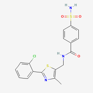 N-((2-(2-chlorophenyl)-4-methylthiazol-5-yl)methyl)-4-sulfamoylbenzamide