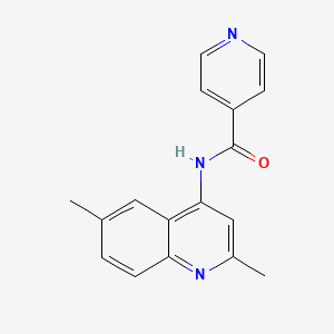 molecular formula C17H15N3O B2991772 N-(2,6-dimethylquinolin-4-yl)pyridine-4-carboxamide CAS No. 950240-92-3