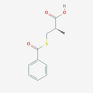 molecular formula C11H12O3S B029918 (S)-(-)-3-(Benzoylthio)-2-methylpropanoic acid CAS No. 72679-02-8