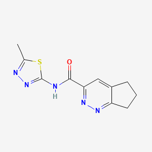molecular formula C11H11N5OS B2991802 N-(5-methyl-1,3,4-thiadiazol-2-yl)-5H,6H,7H-cyclopenta[c]pyridazine-3-carboxamide CAS No. 2415553-70-5