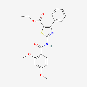 molecular formula C21H20N2O5S B2991825 Ethyl 2-[(2,4-dimethoxybenzoyl)amino]-4-phenyl-1,3-thiazole-5-carboxylate CAS No. 312605-03-1