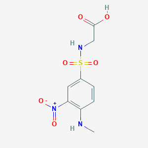 molecular formula C9H11N3O6S B2991844 ({[4-(Methylamino)-3-nitrophenyl]sulfonyl}amino)acetic acid CAS No. 732291-48-4