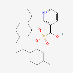 molecular formula C26H44NO4P B2991915 bis[5-methyl-2-(propan-2-yl)cyclohexyl] [hydroxy(pyridin-3-yl)methyl]phosphonate CAS No. 382149-56-6