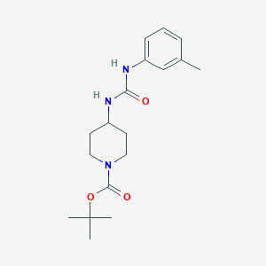 molecular formula C18H27N3O3 B2991946 tert-Butyl 4-(3-m-tolylureido)piperidine-1-carboxylate CAS No. 1233953-12-2