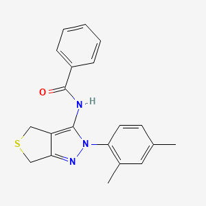 molecular formula C20H19N3OS B2991961 N-[2-(2,4-dimethylphenyl)-2H,4H,6H-thieno[3,4-c]pyrazol-3-yl]benzamide CAS No. 396719-73-6