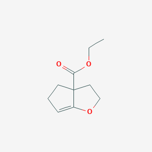 molecular formula C10H14O3 B2991964 Ethyl 2,3,4,5-tetrahydro-3aH-cyclopenta[b]furan-3a-carboxylate CAS No. 2126159-47-3