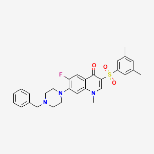 B2992057 7-(4-benzylpiperazin-1-yl)-3-[(3,5-dimethylphenyl)sulfonyl]-6-fluoro-1-methylquinolin-4(1H)-one CAS No. 893790-66-4