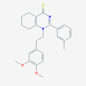 1-(3,4-dimethoxyphenethyl)-2-(m-tolyl)-5,6,7,8-tetrahydroquinazoline-4(1H)-thione