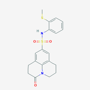 N-(2-(methylthio)phenyl)-3-oxo-1,2,3,5,6,7-hexahydropyrido[3,2,1-ij]quinoline-9-sulfonamide