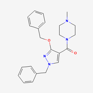 (1-benzyl-3-(benzyloxy)-1H-pyrazol-4-yl)(4-methylpiperazin-1-yl)methanone